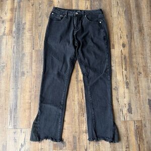 Gurbaks Women’s Black Straight Leg Jeans Size Large